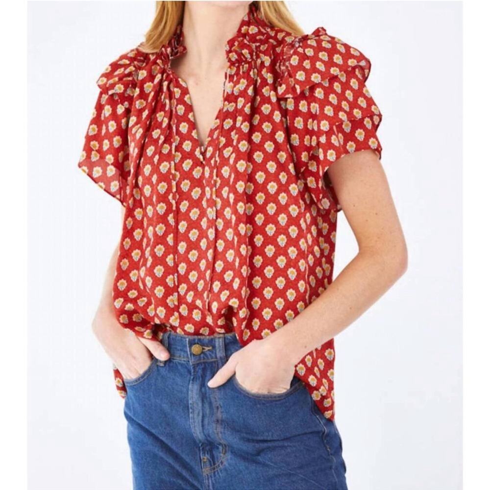 HUNTER BELL millie top in autumn bloom sz L